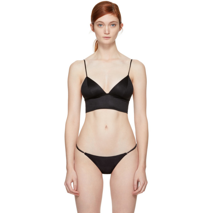 Photo: Fleur du Mal Black Longline Triangle Bra