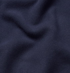 Brunello Cucinelli - Fleece-Back Cotton-Jersey Hoodie - Men - Blue