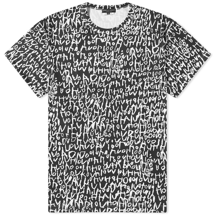 Photo: Comme des Garçons Homme Plus Men's Print E T-Shirt in Black/White