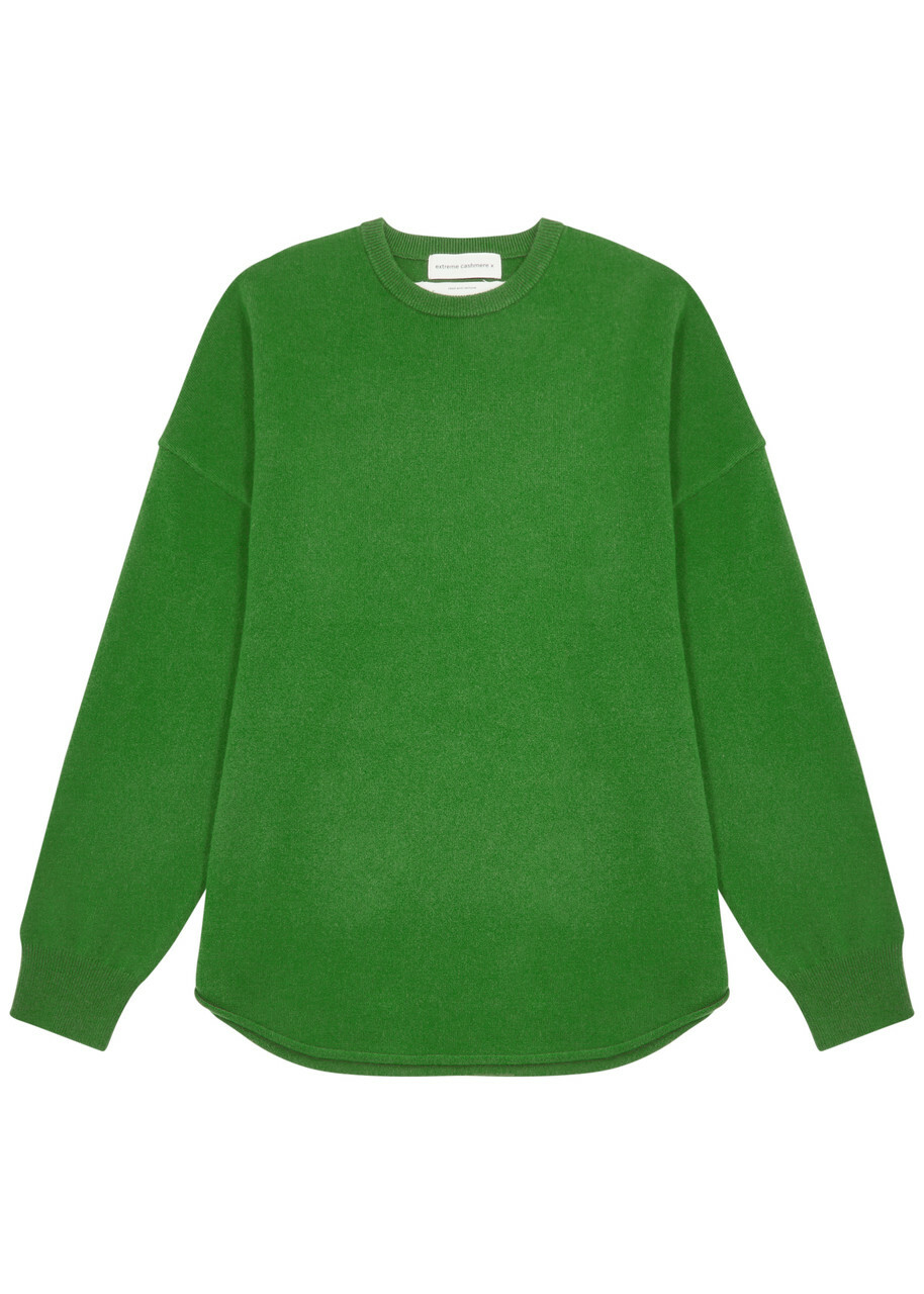 Extreme Cashmere N°53 Crew Hop Cashmere-blend Jumper - Green - One Size