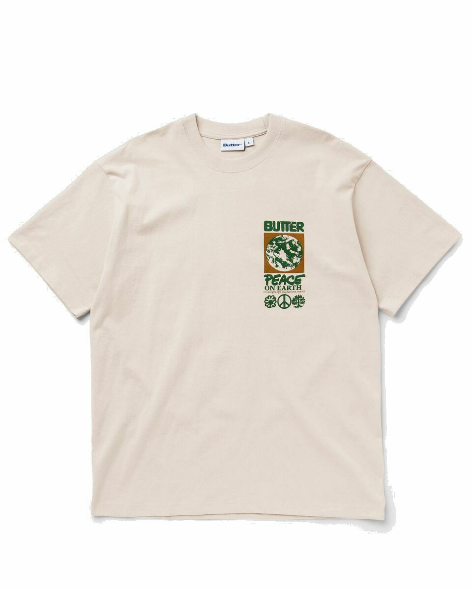 Photo: Butter Goods Peace On Earth Tee Beige - Mens - Shortsleeves