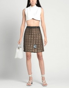 Gr10k Womens Mini skirt Dark in Brown
