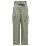 Brunello Cucinelli - High-rise cotton and ramie pants