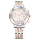 Swarovski Octea Chrono Quartz Crystal White Dial Watch 5672937