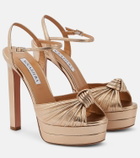 Aquazzura Atelier Plateau embellished leather platform sandals