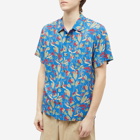 A.P.C. Men's Lloyd Tropical Vacation Shirt in Dark Blue