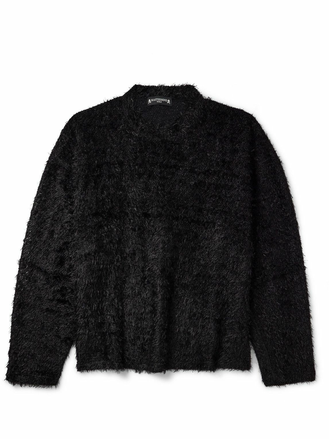 Mastermind World Oversized LogoEmbroidered BrushedKnit Sweater