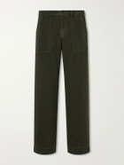 Massimo Alba - New Regata Straight-Leg Brushed Cotton Trousers - Green