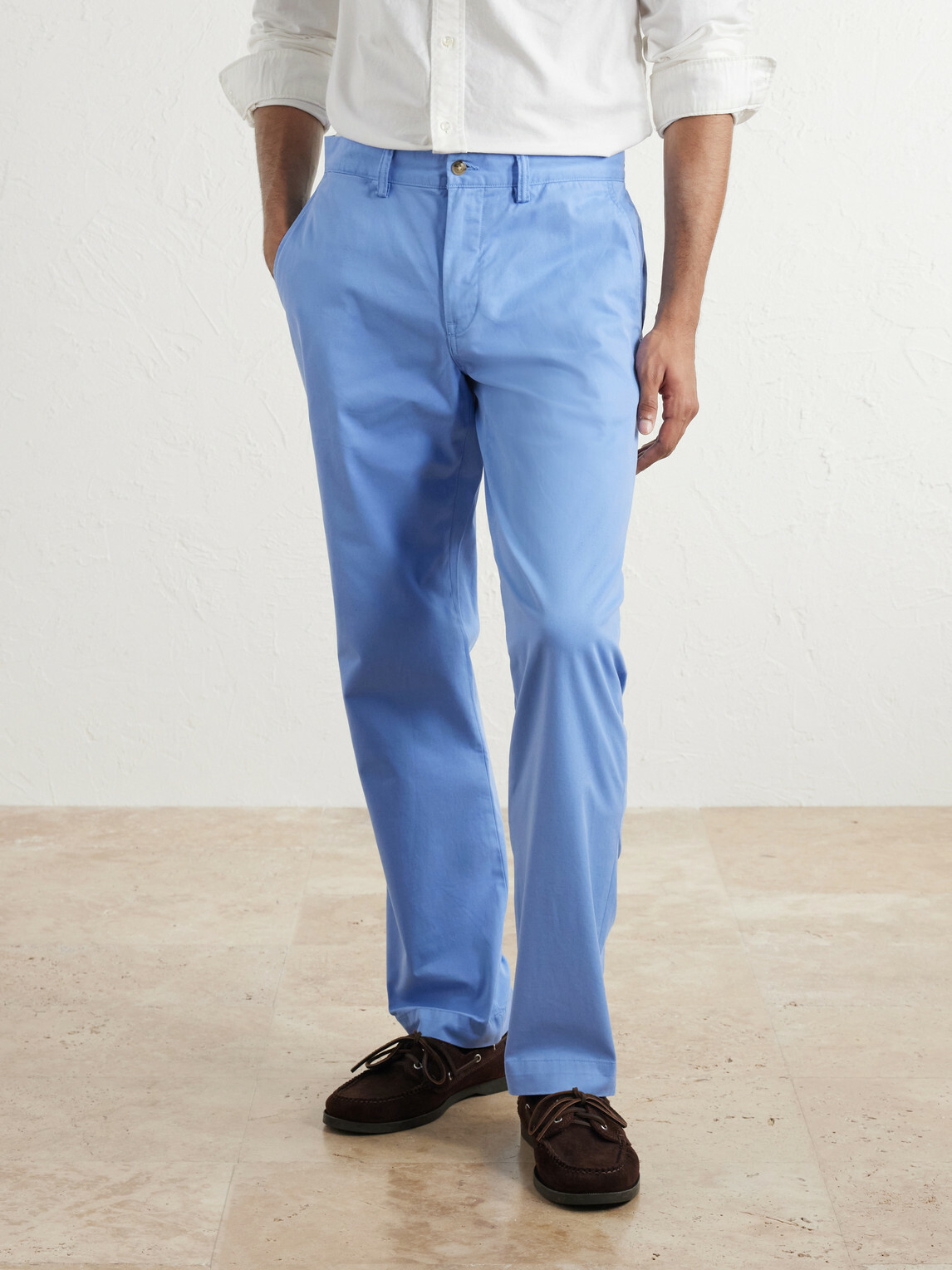Polo Ralph Lauren - Straight-Leg Cotton-Blend Trousers - Blue