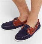 Quoddy - Downeast Two-Tone Suede Boat Shoes - Navy