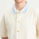 Drôle de Monsieur Men's Monogramme Towelling Shirt in Off White