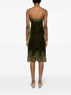 GOLDHAWK - Lace-trim Velvet Slip Dress