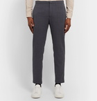 Theory - Curtis Tapered Puppytooth Stretch Wool-Blend Drawstring Trousers - Gray