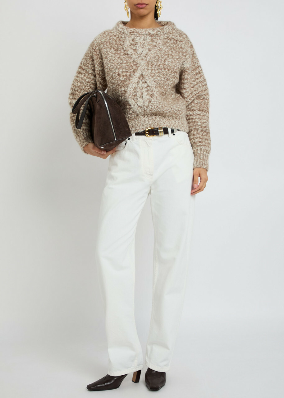 Isabel Marant Dorota Chunky-knit Alpaca-blend Jumper Ecru