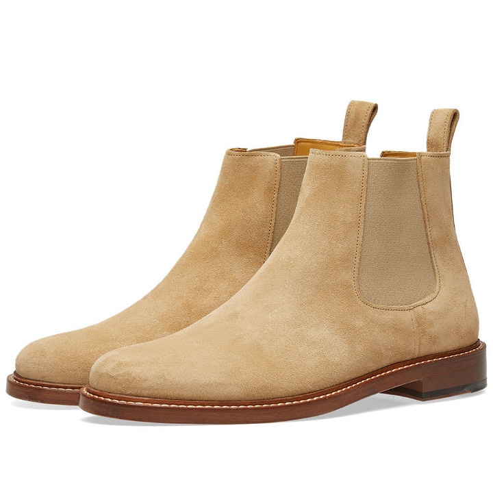Photo: A.P.C. Ethan Suede Chelsea Boot Brown