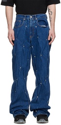 KUSIKOHC SSENSE Exclusive Indigo Jeans