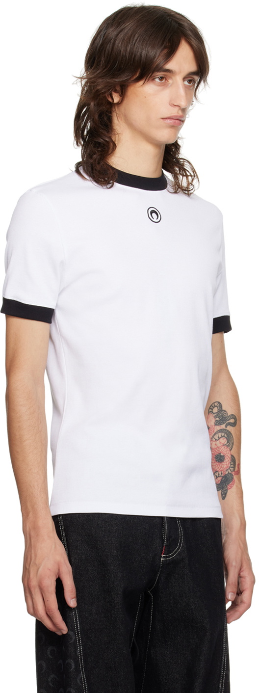 Marine Serre White Moon Logo T-Shirt Marine Serre