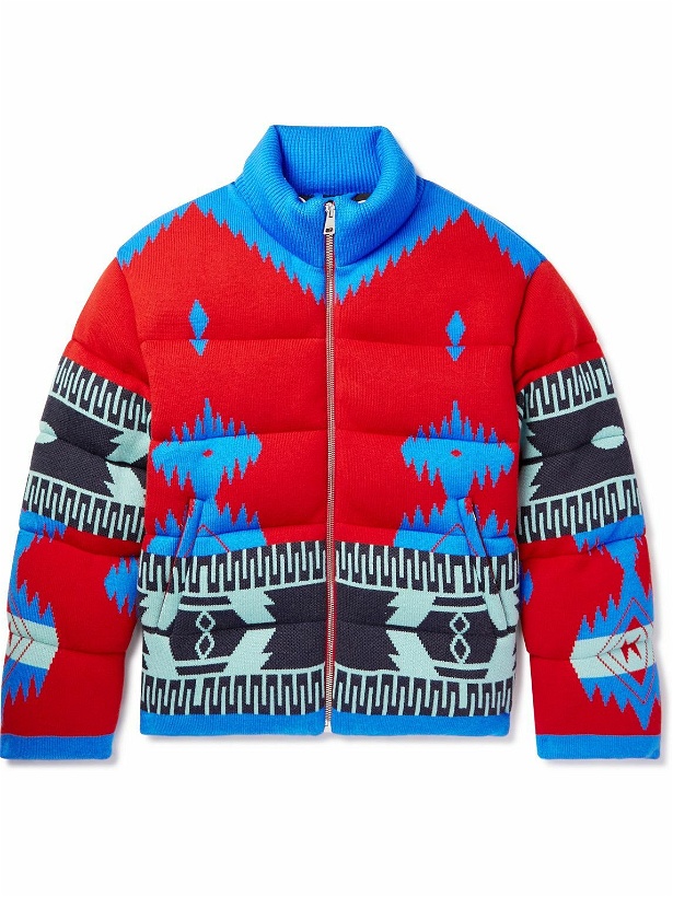 Photo: Alanui - Icon Quilted Wool-Jacquard Down Jacket - Red