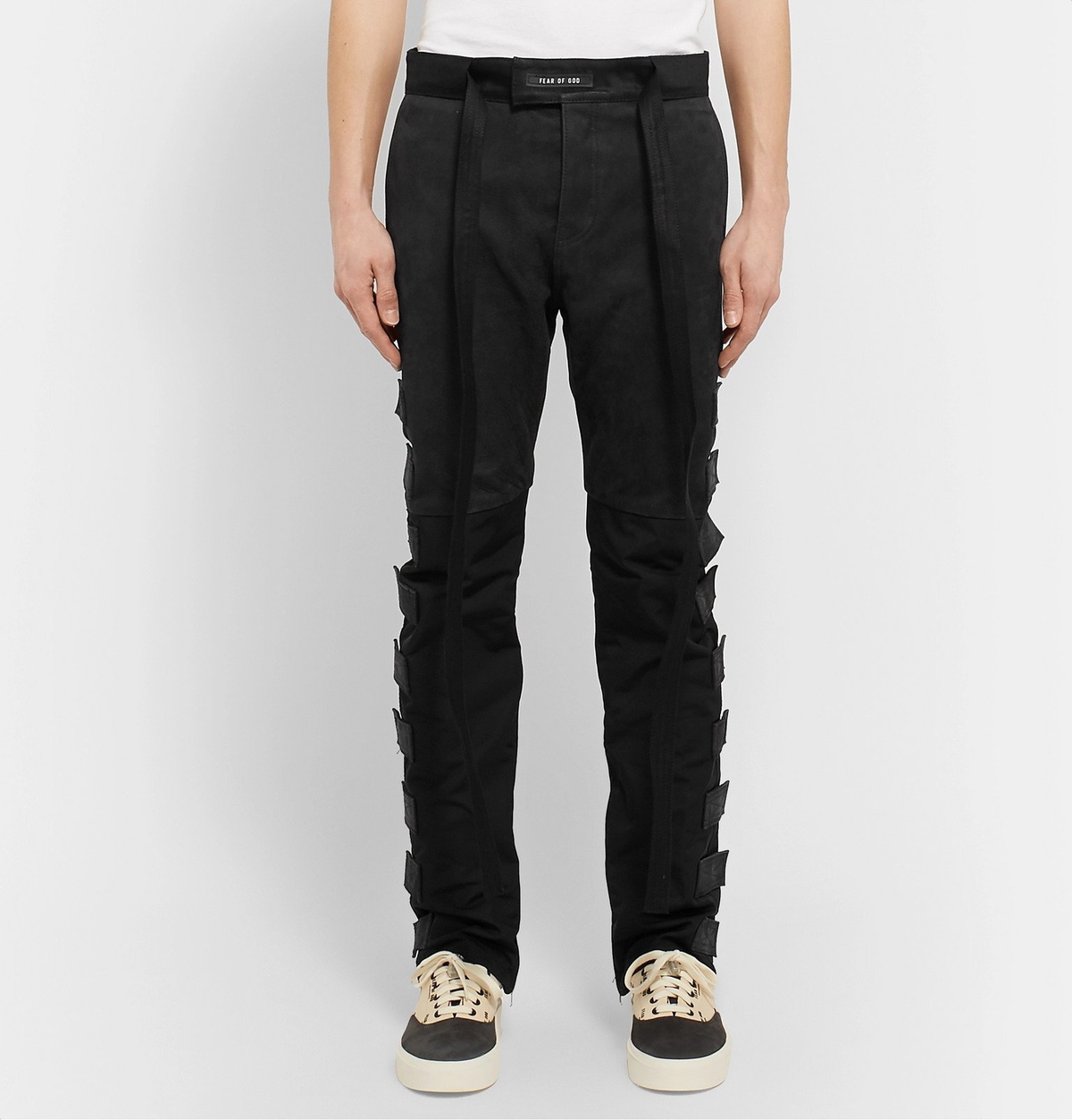 Fear of God - Slim-Fit Tapered Shell-Trimmed Suede Drawstring