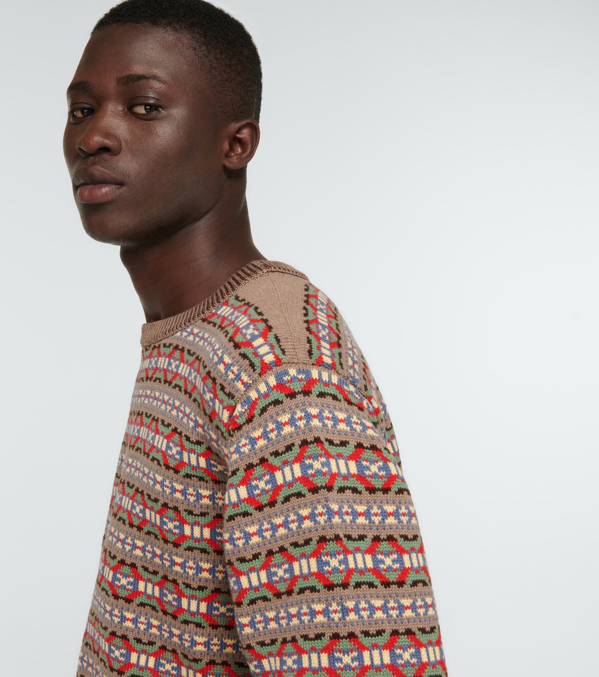 Bode - Intarsia-knit cotton sweater Bode