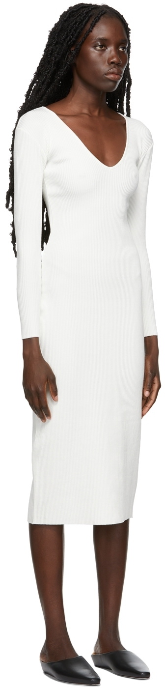 Vince White V-Neck Long Sleeve Dress Vince