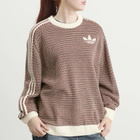 Adidas Women's Knit Jumper in Off White/Collegiate Green/Equipment Red