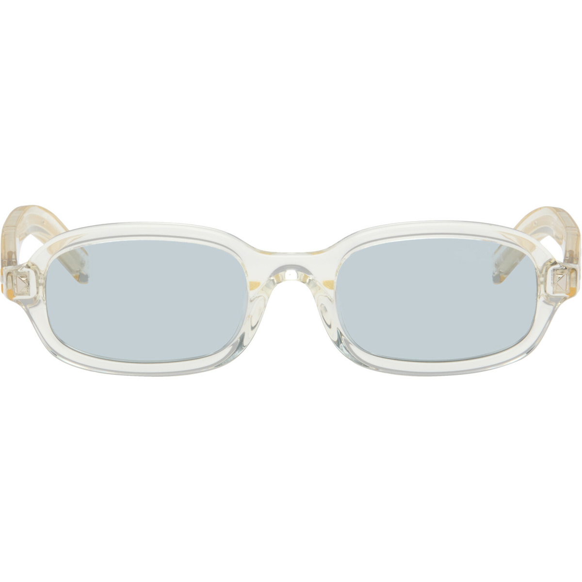 Prada Eyewear Transparent Iconic Metal Plaque Sunglasses