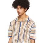 Bode Off-White and Multicolor Crochet Shirt
