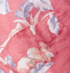 NN07 - Deon Slim-Fit Floral-Print Linen Shirt - Red