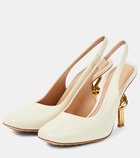 Bottega Veneta Knot leather slingback pumps