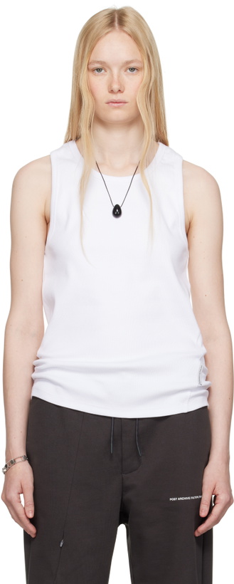 Photo: POST ARCHIVE FACTION (PAF) White 8.0 Right Sleeveless Tank Top