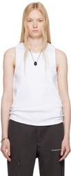 POST ARCHIVE FACTION (PAF) White 8.0 Right Sleeveless Tank Top