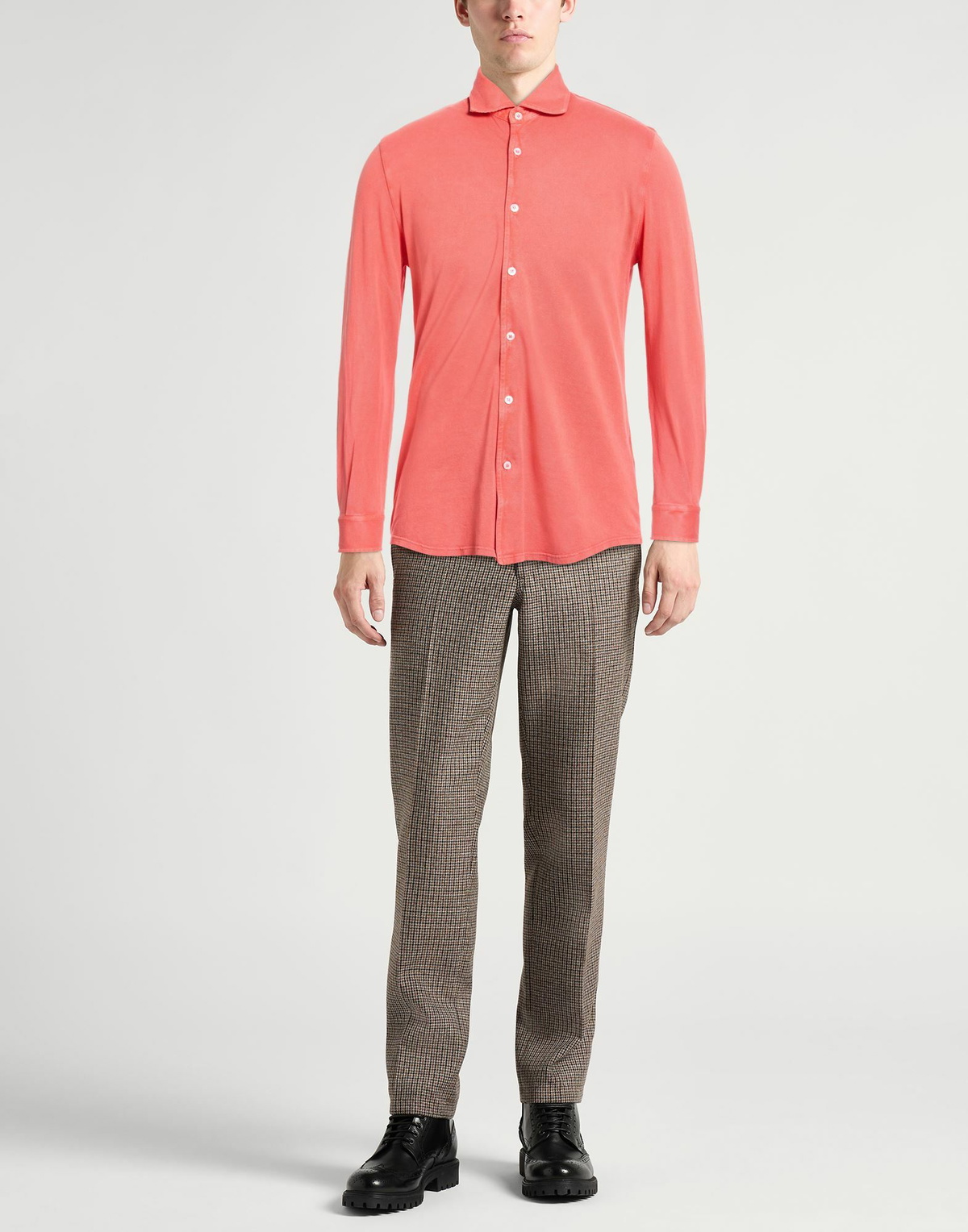 Fedeli Mens Shirt in Orange