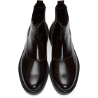 Giorgio Armani Brown Leather Chelsea Boots