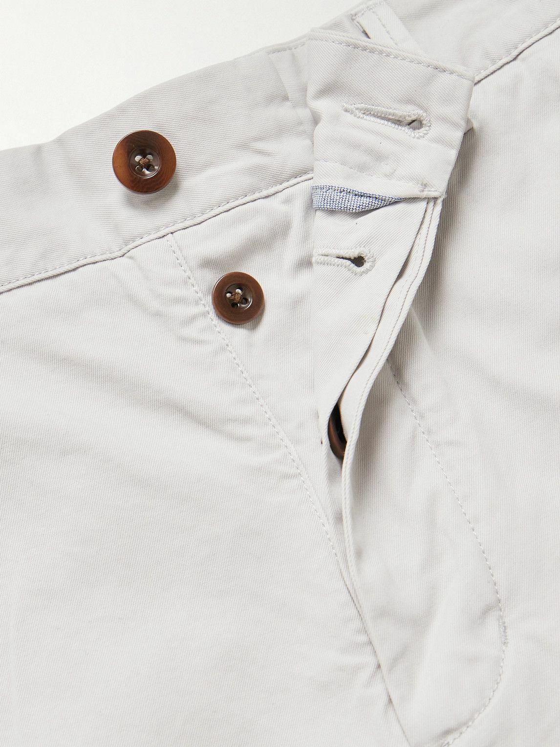 Sid Mashburn - Field Straight-Leg Garment-Dyed Cotton-Twill Trousers - Neutrals