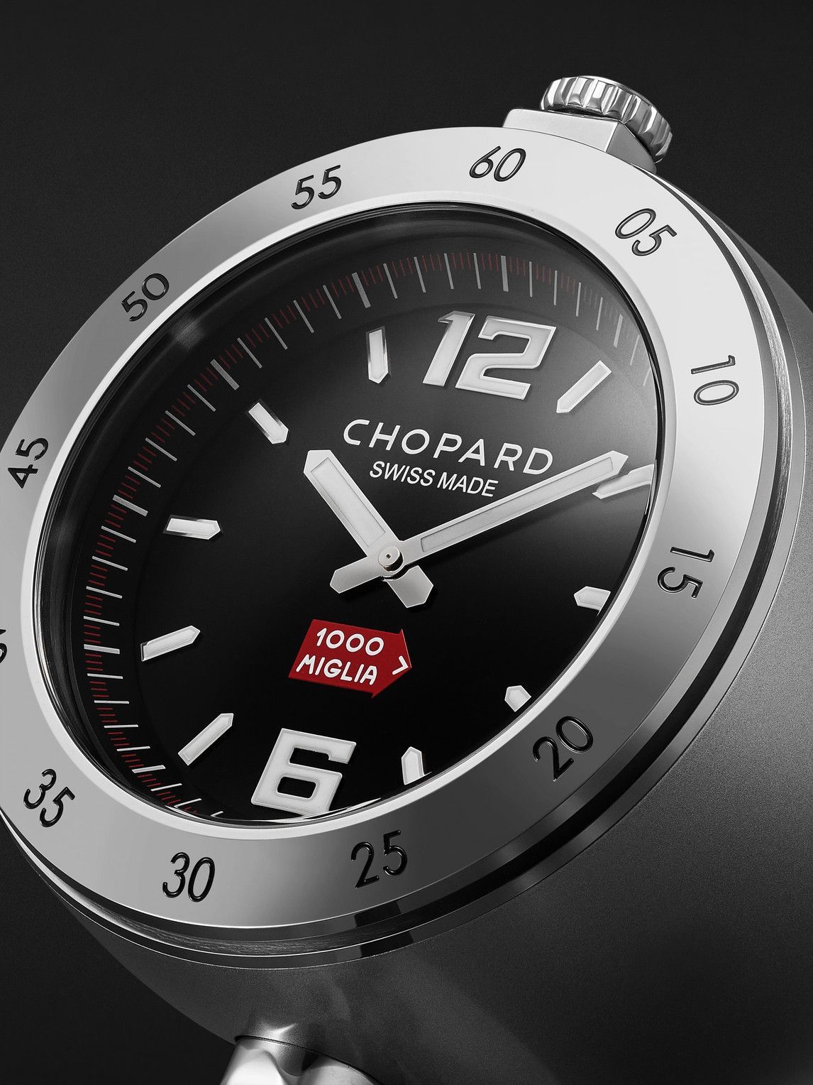 Chopard Vintage Racing Stainless Steel Table Clock Ref. No