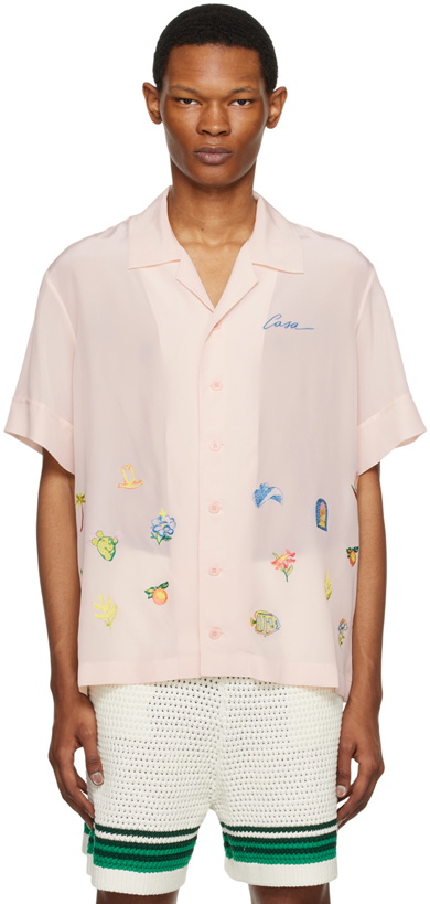 Photo: Casablanca Pink Embroidered Shirt