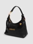 VERSACE Versace Tag Leather Hobo Bag
