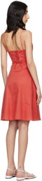 GUIZIO Red Margaux Midi Dress