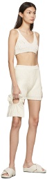 Recto Off-White Knit Beach Shorts