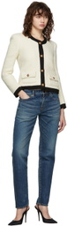 Saint Laurent Off-White Tweed Jacket