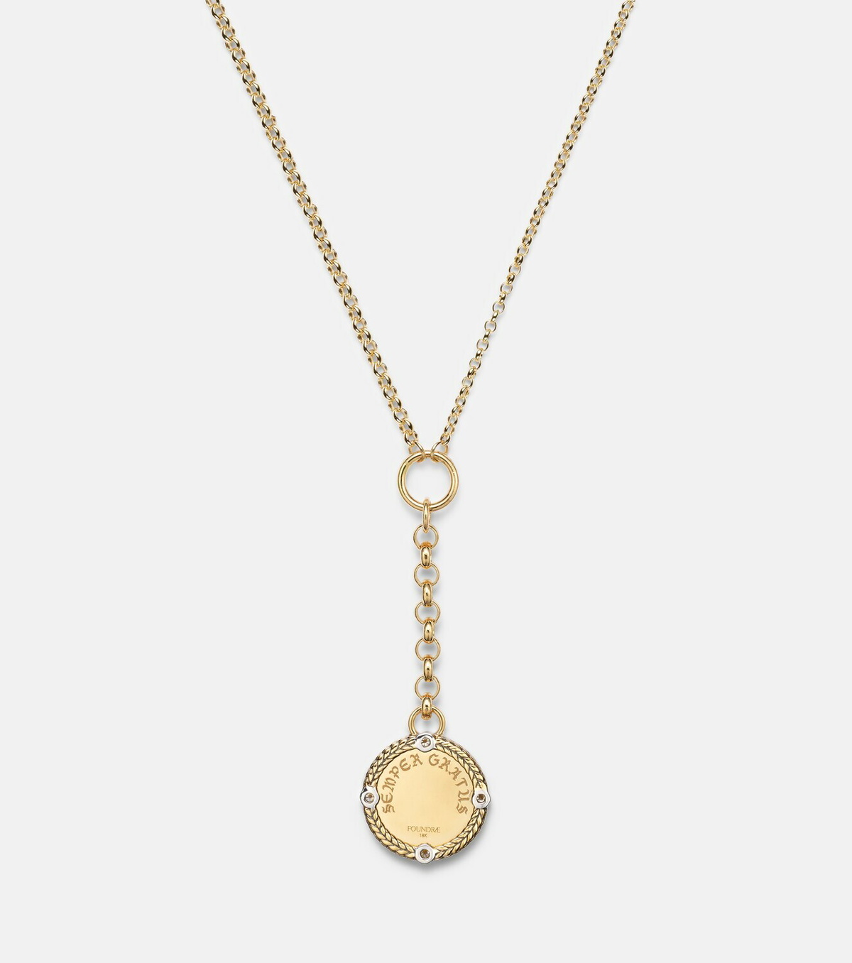 FoundRae Infinite Gratitude 18kt gold necklace with diamonds