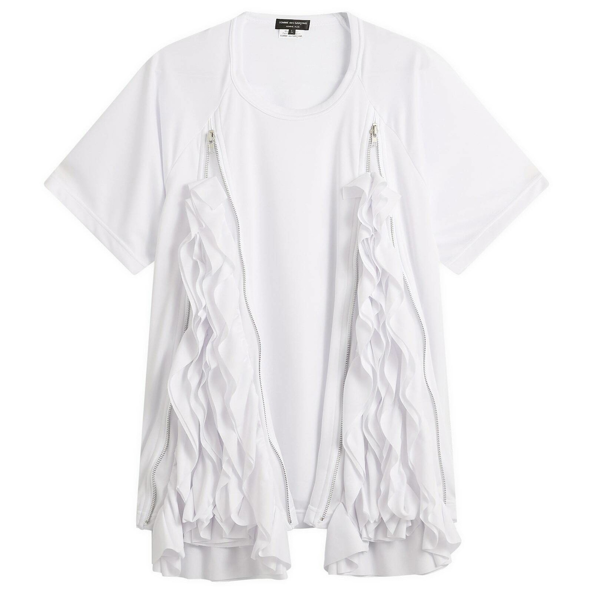 Comme des Garçons Homme Plus Men's Mesh Detail T-Shirt in White