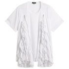 Comme des Garçons Homme Plus Men's Mesh Detail T-Shirt in White