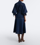 Zimmermann Belted denim midi skirt