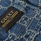 Gucci Men's GG Jacquard Jean in Blue