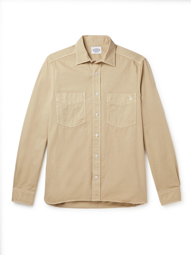Photo: TOD'S - Garment-Dyed Cotton Shirt - Neutrals