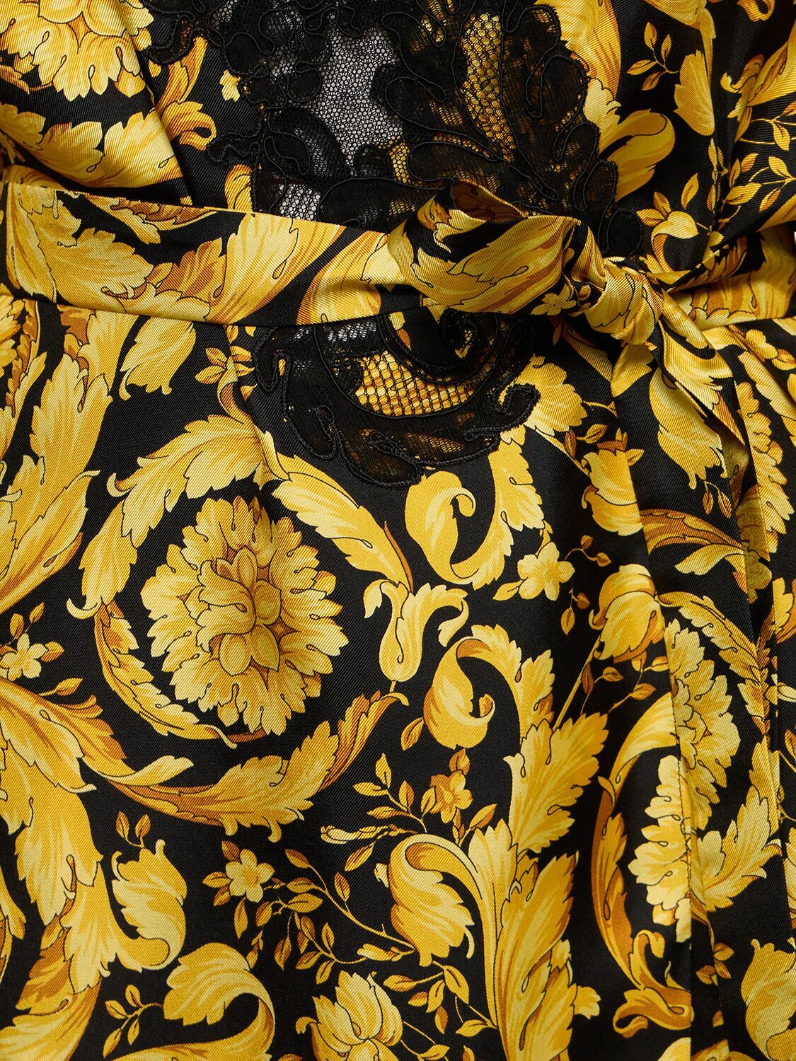 VERSACE - Barocco Printed Silk Twill Mini Dress Versace
