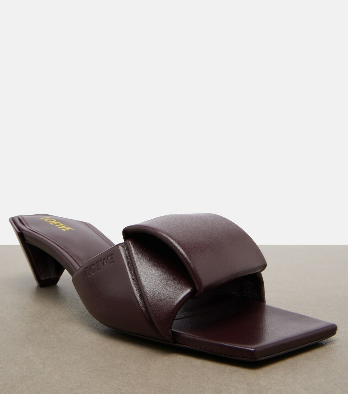 Loewe Origami leather mules