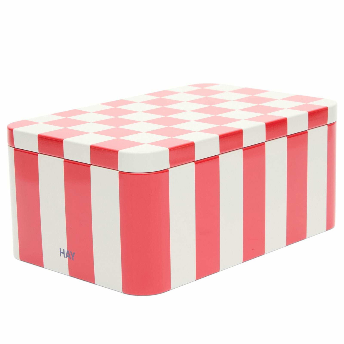 HAY Tin Container - Small in Red/Off-White 